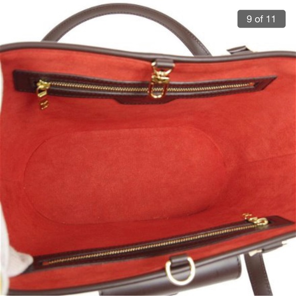 LOUIS VUITTON MANOSQUE PM HAND TOTE BAG BA1014 PURSE DAMIER EBENE N51121 - Picture 12 of 13